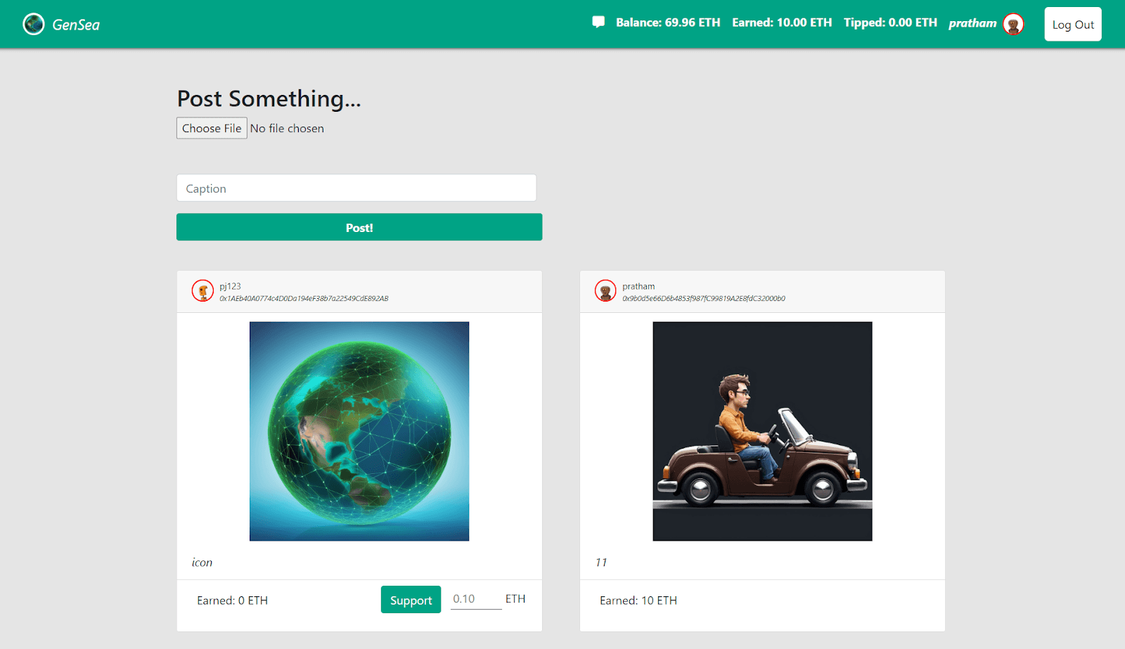 Project: GenSea - Decentralized Social Media